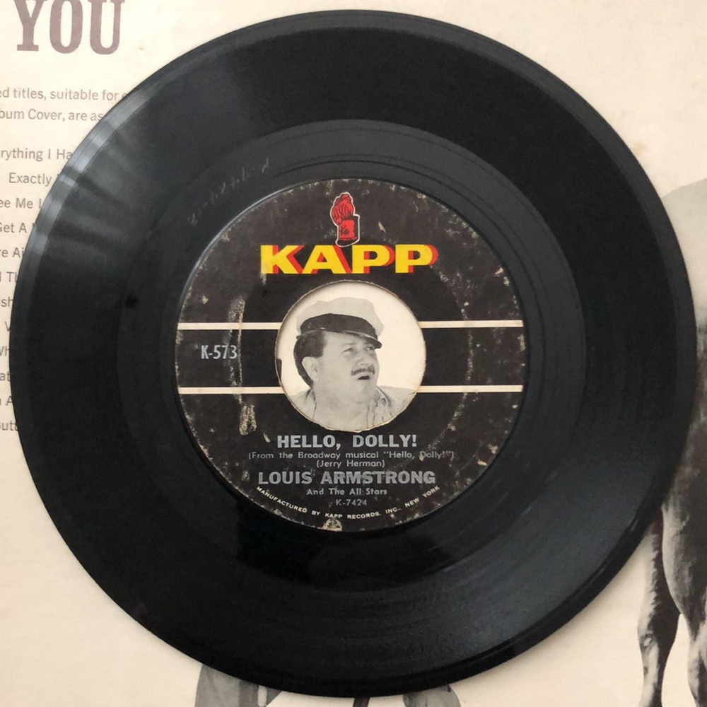 Louis Armstrong A Lot Of Livin' To Do Vinyl 45 Record '64